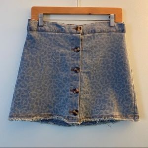 TREE OF LIFE DENIM SKIRT